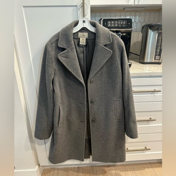 LL bean Womens Wool Coat size 12 - Picture 1 of 5